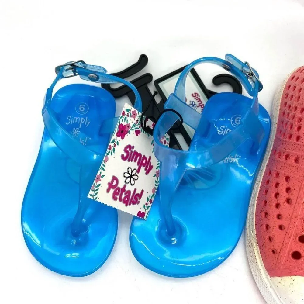 Toddler Girls Size 6 Sandals Set Of 2 New